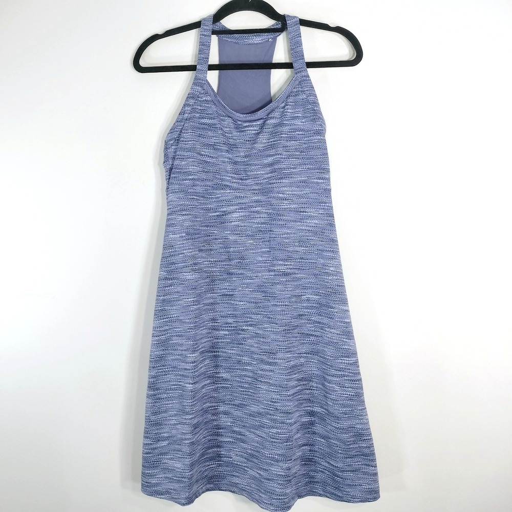 MPG Blue Performance Dress; Space Dye Racerback Built-in Bra